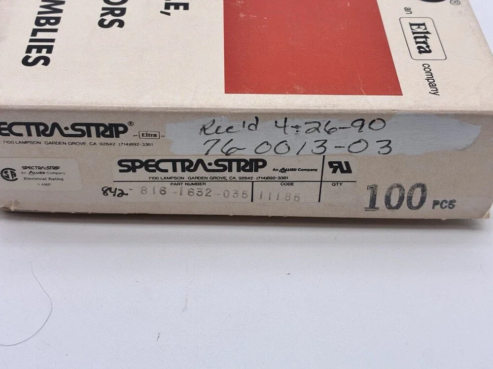Spectra-Strip 842-816-1632-035 16-Pin Right Angle Header Connector NOS